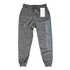 Pink Floyd Jogger Sweatpants Gray Graphic Logo Band Merch Size L NWT
